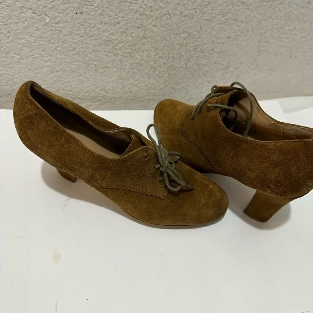 Talbots Brown Suede Oxford Pumps 11M